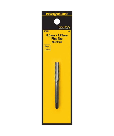 Isomax 82561 Tap, M8x1.25 Thread, Plug Chamfer, Tungsten Steel