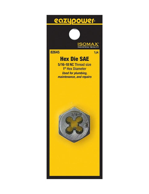 Isomax 82645 Fractional Die, 5/16-18 Thread, NC Thread