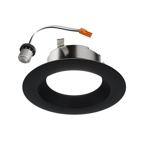 Halo LTT406FSMB Recessed LED Trim, Plastic Lens, Plastic Body, Black, Matte
