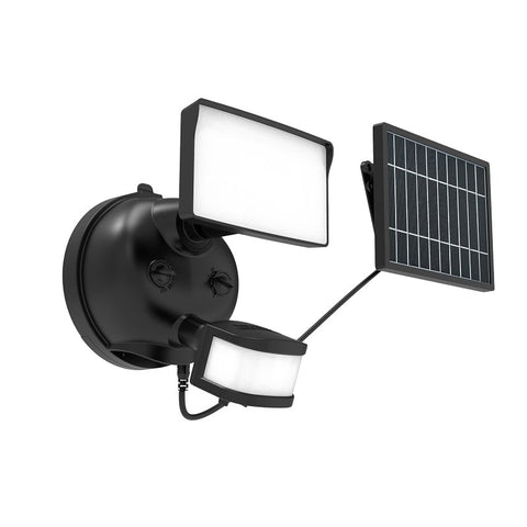 Halo SEC Series SEC1HSSOLMBLK Solar Security Floodlight, 8 W, LED Lamp, 969 Lumens, Polycarbonate Fixture