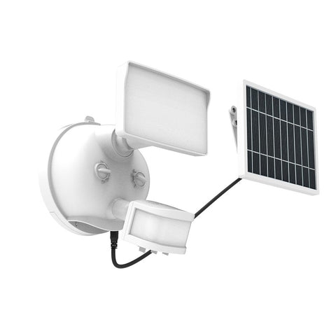 Halo SEC Series SEC1HSSOLMWH Solar Security Floodlight, 8 W, LED Lamp, 969 Lumens, Polycarbonate Fixture, White Fixture