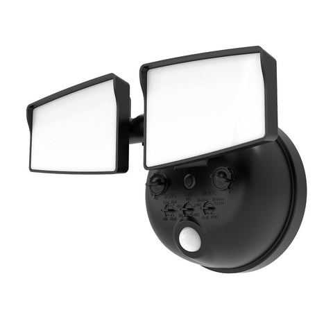Halo SEC Series SEC2HSBATMBLK Battery-Powered Security Floodlight, 10 W, LED Lamp, 1239 Lumens, Polycarbonate Fixture