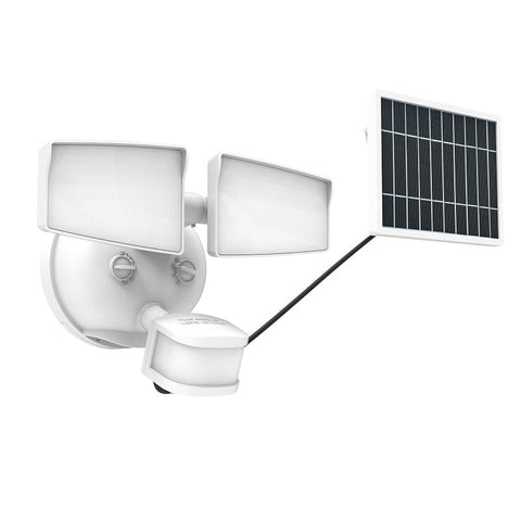 Halo SEC Series SEC2HSSOLMWH Solar Security Floodlight, 12 W, LED Lamp, 1443 Lumens, Polycarbonate Fixture