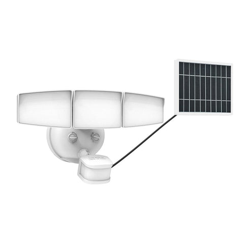 Halo SEC Series SEC3HSSOLMWH Solar Security Floodlight, 15 W, LED Lamp, 1821 Lumens, Polycarbonate Fixture