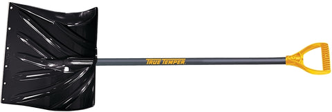 True Temper 1627200 Snow Shovel, 49-1/2 in OAL, 18 in W Blade, 13-1/2 in L Blade, Combo Blade, Polyethylene Blade