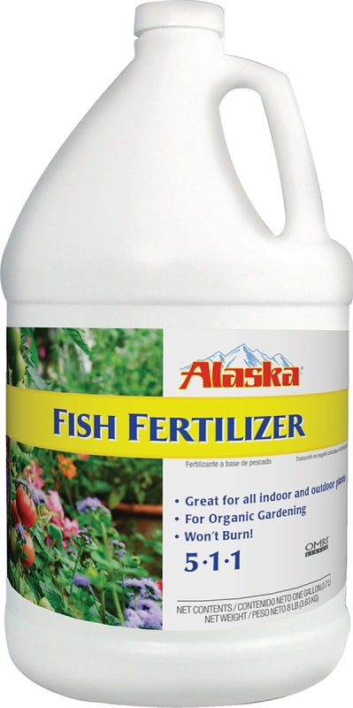Alaska 100099249 Fish Fertilizer, 1 gal, Jug, Liquid