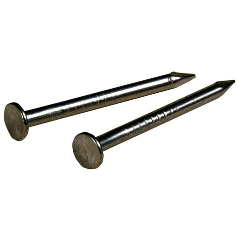 Hillman 122532 Wire Nail, 1 in L, 304 Stainless Steel, Stainless Steel, Flat Head, Smooth Shank, Silver, 2 oz, Pack of 6