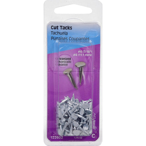 Hillman 122602 Cut Tack, 7/16 in L, Galvanized Steel, Pack of 6