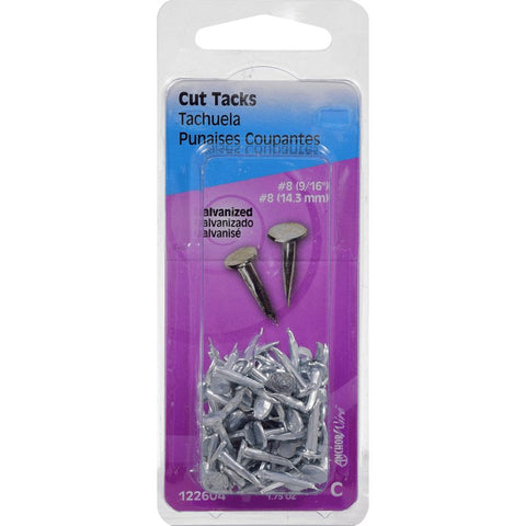 Hillman 122604 Cut Tack, 9/16 in L, Galvanized Steel, Pack of 6