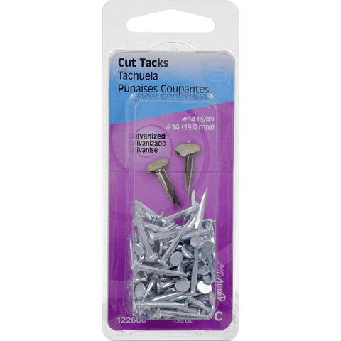 Hillman 122608 Cut Tack, 3/4 in L, Galvanized Steel, Pack of 6