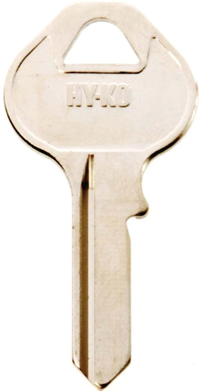 Hy-Ko 11010M11 Key Blank, Brass, Nickel, For: Master Locks and Padlocks, Pack of 10