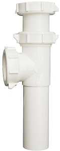 Plumb Pak PP66-8W Series Master End Outlet and Tailpiece, 1-1/2 in, Slip-Joint, Plastic, White