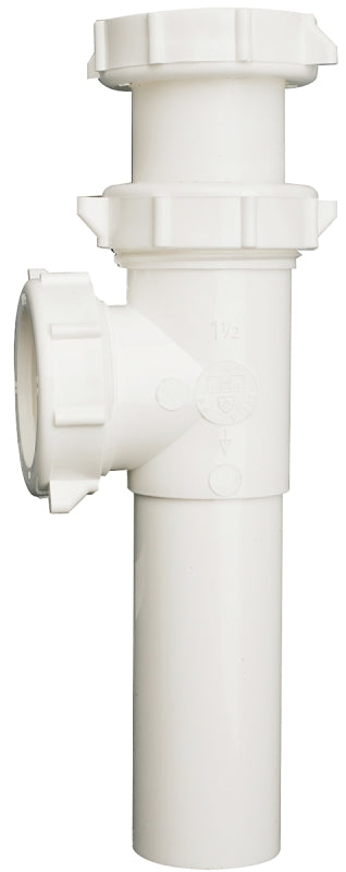 Plumb Pak PP66-8W Series Master End Outlet and Tailpiece, 1-1/2 in, Slip-Joint, Plastic, White