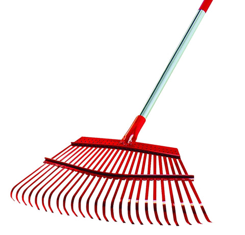 Corona RK 62061 Leaf Rake, Steel Tine, 25-Tine, Aluminum Handle, 54 in L Handle