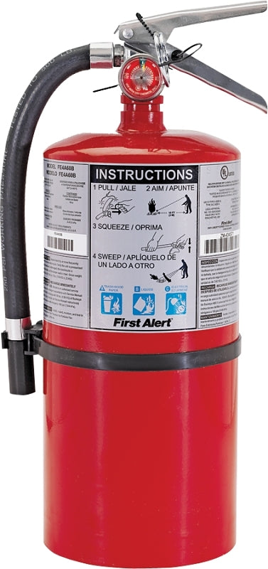 First Alert PRO10 Rechargeable Fire Extinguisher, 10 lb, Monoammonium Phosphate, 4-A:60-B:C Class, Wall, Pack of 2