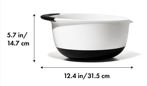 Good Grips 1059701 Mixing Bowl, 5 qt Capacity, 11-1/2 in Dia, 5-1/2 in L, Plastic
