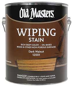 Old Masters 12001 Wiping Stain, Dark Walnut, Liquid, 1 gal, Can, Pack of 2