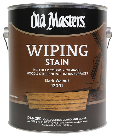 Old Masters 12001 Wiping Stain, Dark Walnut, Liquid, 1 gal, Can, Pack of 2