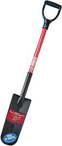 BULLY Tools 82535 Drain Spade Shovel, 5-1/4 in W Blade, Steel Blade, Fiberglass Handle, D-Shaped Handle, 32 in L Handle