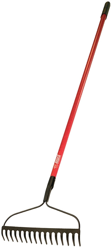 BULLY Tools 92379 Bow Rake, 4 in L Head, 16 in W Head, 16 -Tine, Steel ...