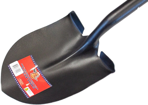 BULLY Tools 52515 Shovel, Round Point, 60 in OAL, 9 in W Blade, 14 ga, Steel Blade, Hardwood Handle