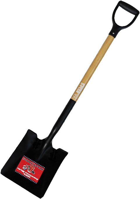 BULLY Tools 52520 Shovel, Square Point, 46 in OAL, 14 ga, Steel Blade, Hardwood Handle, D-Grip Handle