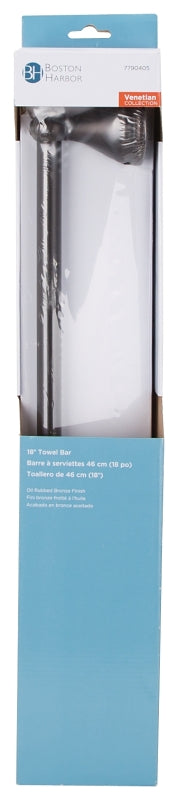 Boston Harbor L5018-50-10-3L Towel Bar, 18 in L Rod, Oil-Rubbed Bronze, Surface