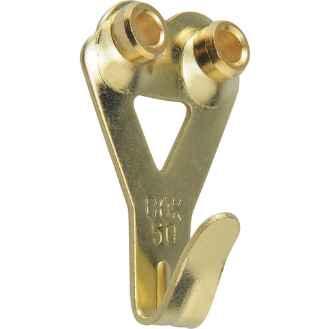 OOK 50036 Picture Hanger, 50 lb, Steel, Brass, Gold, 10/PK