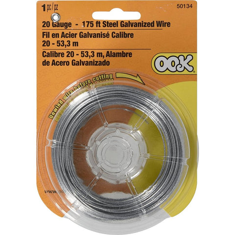 Hillman 50134 Utility Wire, 175 ft L, 20, Galvanized Steel