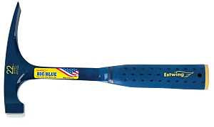 Estwing E6-22BLC Bricklayer Hammer, 22 oz Head, Big Face, Steel Head, 12 in OAL