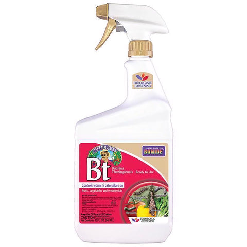 Bonide 806 Bacillus Thuringiensis, Liquid, Spray Application, 1 qt, Pack of 6