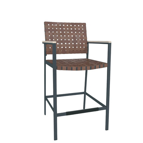 HIGH BISTRO SET WICKER BROWN
