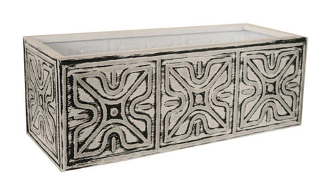 Robert Allen 7 in. H x 18 in. W White Galvanized Steel Window Planter
