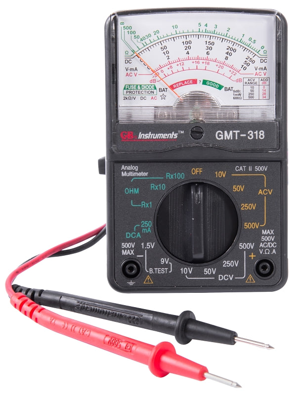 Gardner Bender GMT-318 Multimeter, Analog Display, Functions: AC Volta ...