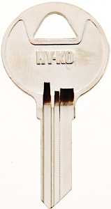 Hy-Ko 11010RO4 Key Blank, Brass, Nickel, For: National Cabinet Locks, Pack of 10