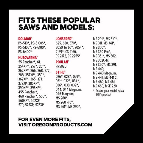 Oregon PowerCut E72 20 in. Chainsaw Chain 72 links