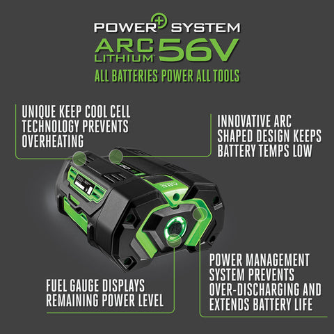 EGO 56V Power+ BA2800T 5 Ah Lithium-Ion Battery 1 pc