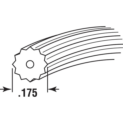 Make-2-Fit P 7523 Screen Retainer Spline, 0.175 in D, 25 ft L, Vinyl, Black, Round