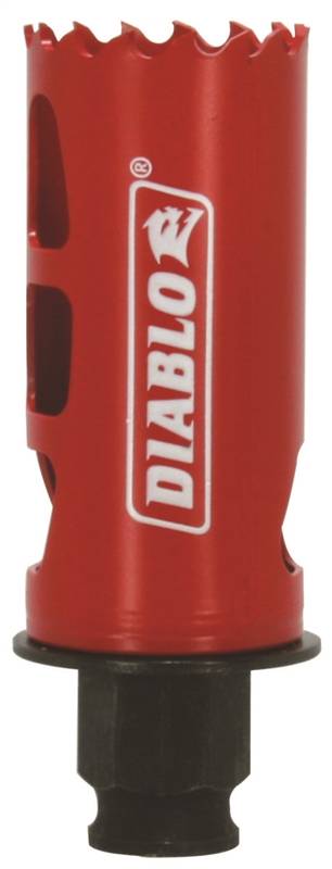 DIABLO DHS1250 High Performance Hole Saw, 2-3/8 in D Cutting, 1-1/4 in Dia x 2-3/8 in L, 3/8 in Chuck, Bi-Metal