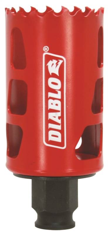DIABLO DHS1625 High Performance Hole Saw, 2-3/8 in D Cutting, 1-5/8 in Dia x 2-3/8 in L, 3/8 in Chuck, Bi-Metal