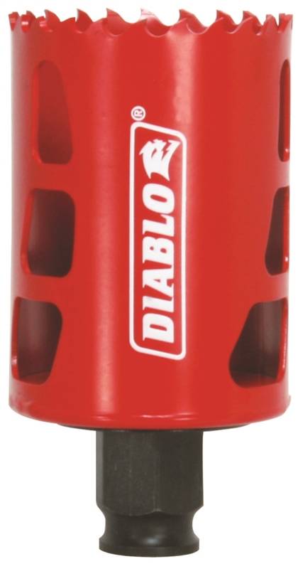 DIABLO DHS1875 High Performance Hole Saw, 2-3/8 in D Cutting, 1-7/8 in Dia x 2-3/8 in L, 3/8 in Chuck, Bi-Metal