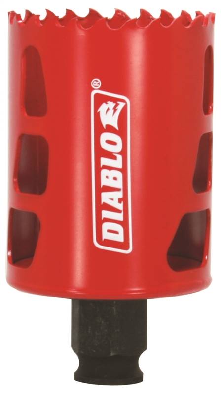 DIABLO DHS2000 High Performance Hole Saw, 2-3/8 in D Cutting, 2 in Dia x 2-3/8 in L, 3/8 in Chuck, Bi-Metal