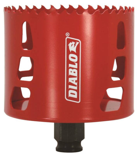DIABLO DHS3250 High Performance Hole Saw, 2-3/8 in D Cutting, 3-1/4 in Dia x 2-3/8 in L, 3/8 in Chuck, Bi-Metal