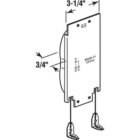 Prime-Line H3578 Sash Balance, Steel, 6-3/8 in L