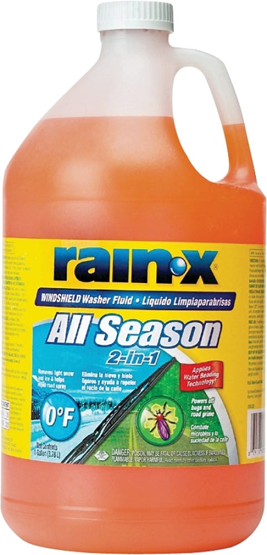 Rain-X 113625 Windshield Washer Fluid, Orange, 3.78 L, Pack of 6