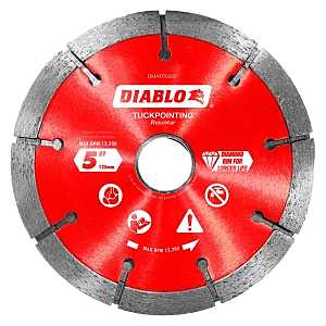Diablo DMATP0500 Series Saw Blade, Tuck Point Blade, 5 in Dia, Segmented Rim, 1/PK