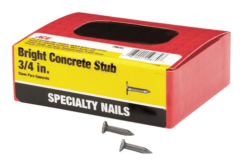 Ace Flat 3/4 in. L Concrete Nail Fluted Bright 1 lb.