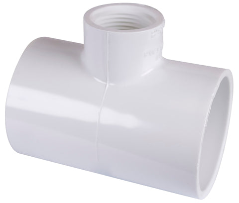 IPEX 035879 Reducing Tee, 2 x 2 x 1 in, Socket x Socket x FNPT, PVC, SCH 40 Schedule