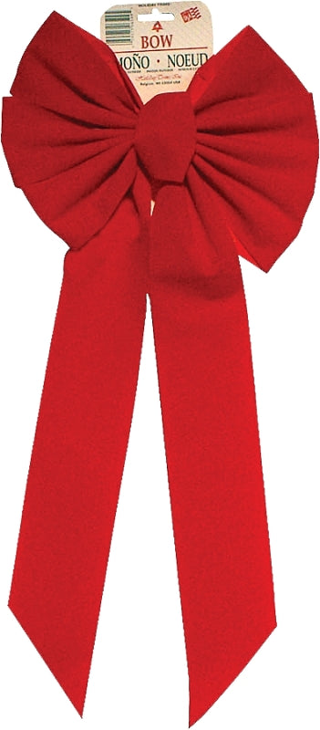 Holidaytrims 7964 Outdoor Bow, 1 in H, Velvet, Red, Pack of 36 – Shell ...