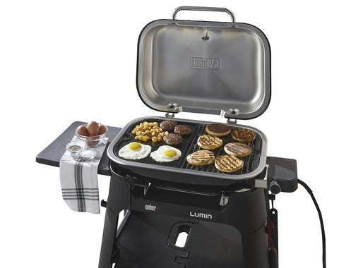 Weber LUMIN 6612 Electric Grill, Cast Iron/Porcelain, Enamel